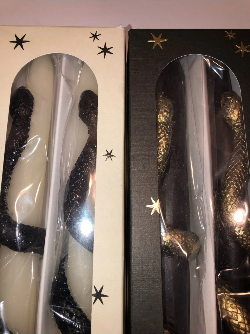New Anthropologie Home Halloween Snake Tapers Candles Set of 4